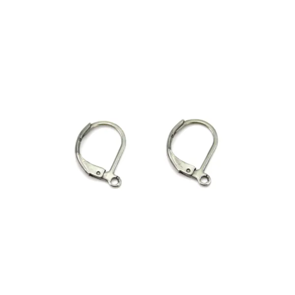 Dormeuse boucle d'oreille 10x16mm en Acier Inox x 4pcs