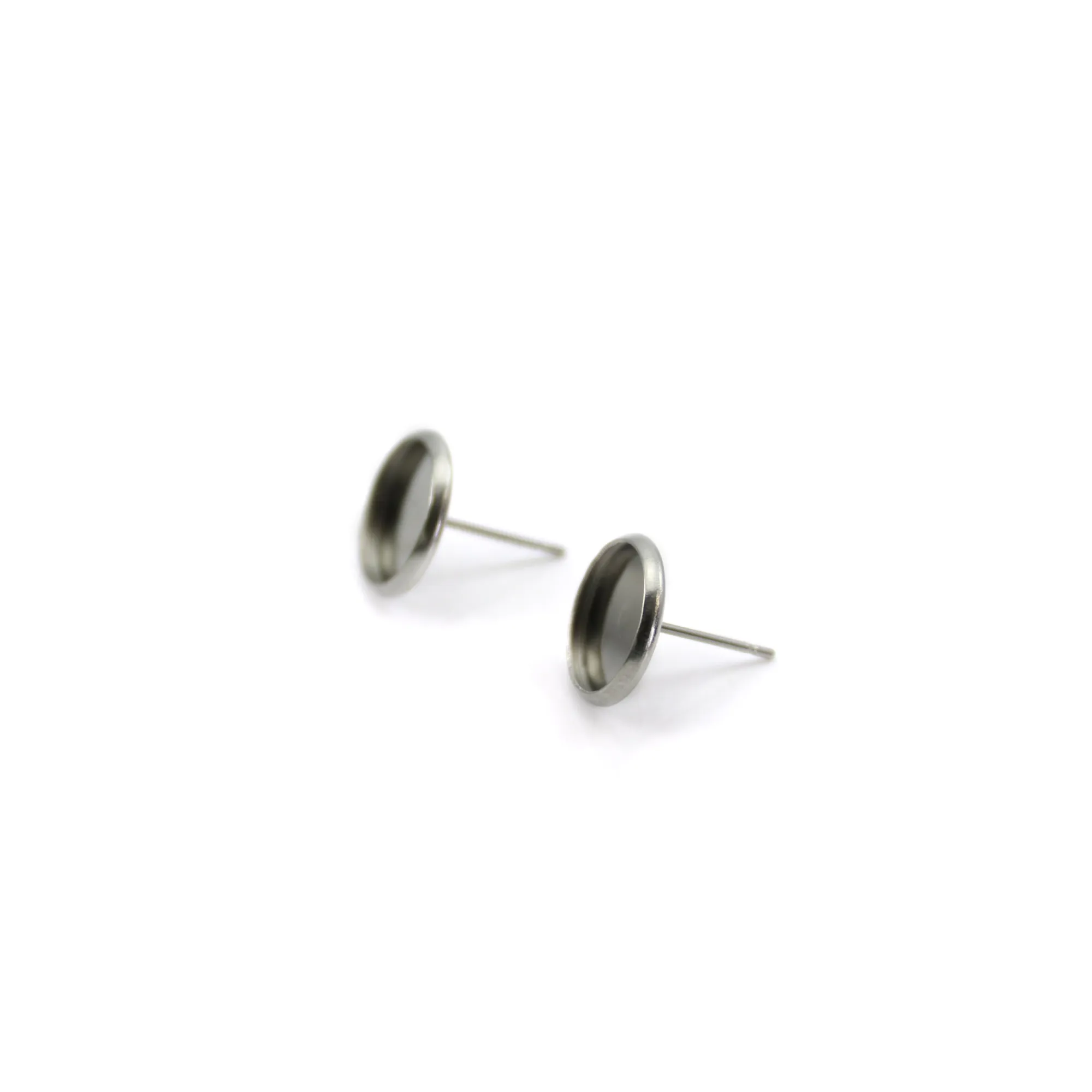 Boucles D'Oreilles Clous En Acier Inox Avec Pierre Cornaline - Neuf Avec Étiquettes