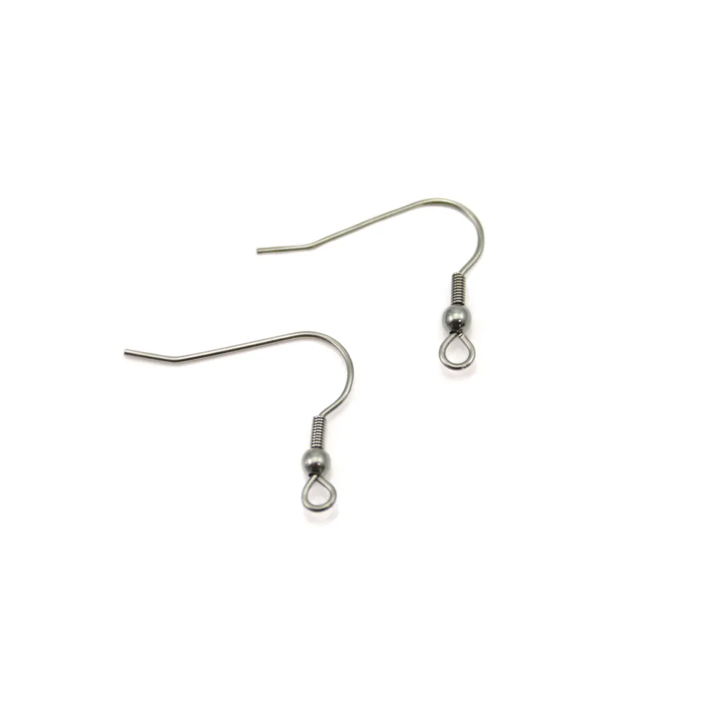 Crochet d'oreille à ressort à boule 20mm en Acier Inox x 20 pcs
