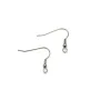Crochet d'oreille à ressort à boule 20mm en Acier Inox x 20 pcs