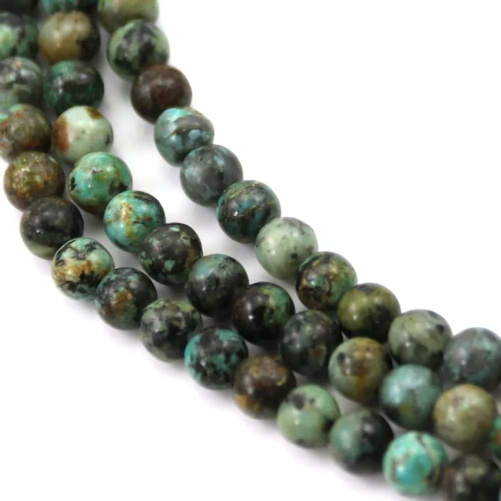 Turquoise africaine ronde 6mm x 40cm