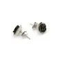 Boucle d'oreille Tige argent 925 Nacre grise en fleur 10mm x 2pcs