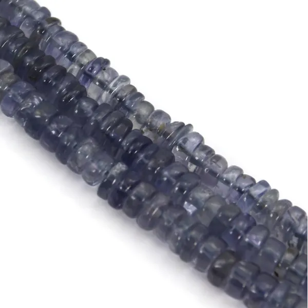 Cordierite (Iolite) rondelle heishi 4-5mm x 41cm