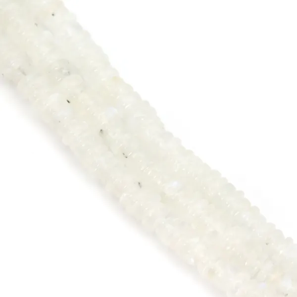 Piedra lunar heishi redonda 4-5mm x 41cm