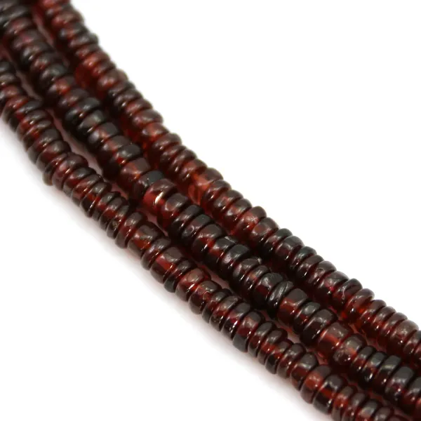 Granate redondo heishi 4-5mm x 41cm