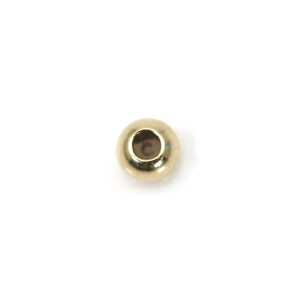 Conta de 3mm preenchida a ouro x 2pcs