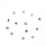 Perle striée 5mm argent 925 niellé x 4pcs