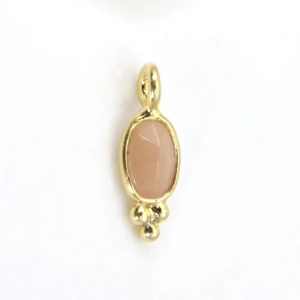 Pedra Laranja Oval Facetada 4x11mm x 2pcs