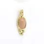 Orangefarbener Mondstein Charm oval facettiert 4x11mm x 2pcs