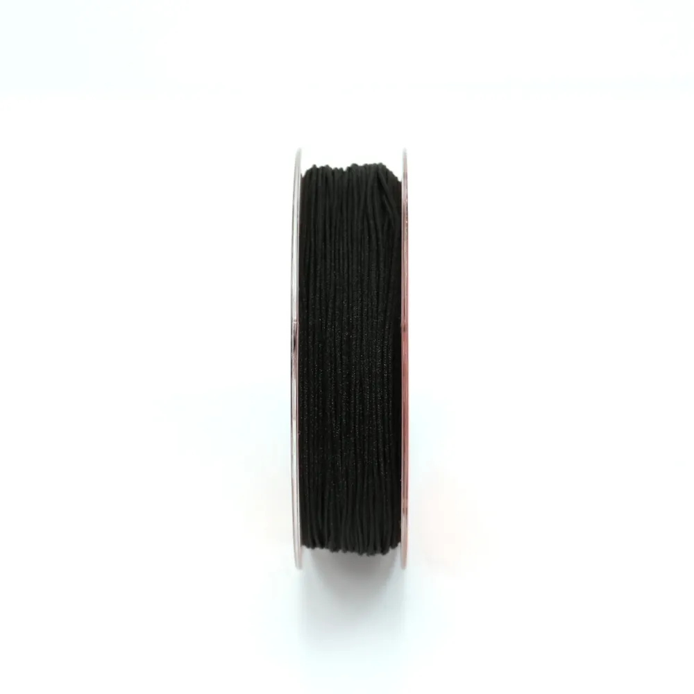 Hilo de poliéster negro de 0,8 mm x 30 m