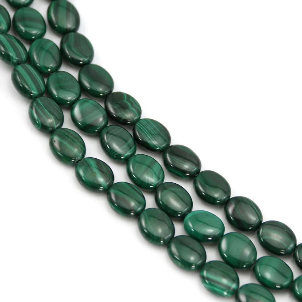 Malachite Ovale 8x10mm x 39cm
