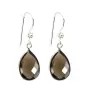 Silver earring 925 Smoky quartz drop x 2pcs