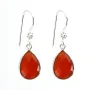 Orecchini, argento 925 Gocce di corniola x 2 pezzi