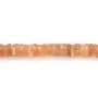 Pedra da lua laranja facetada heishi redondo 6-7mm x 42cm