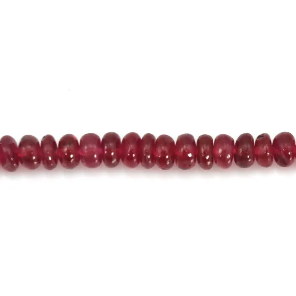 Rubis traité rondelle dégradé 2x3-3x5mm x 54cm