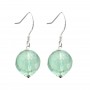 Earrings :  fluorite & silver 925 12mm x 2pcs  