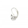 Leverbacks for half-drilled pearls, 925 Sterling Silver  8mm x 2pcs