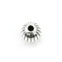 Striscia di perline 7mm argento 925 niello x 1pc