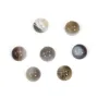 Cabochon d'agate du boswana, de forme ronde, 4mm x 4pcs