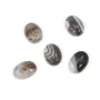 Cabochon agate du boswana, de forme ovale, 13x18mm x 2pcs