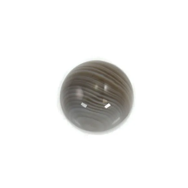 Cabochon d'agate du boswana, de forme ronde, 6mm x 4pcs