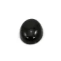 Cabochon agate noire oval 12x16mm x 2pcs