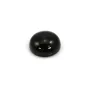 Cabochon agate noir,de forme rond 12mm x 2pcs