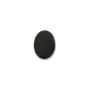 Pendant black agate flat drop 15x30mm x 1pc