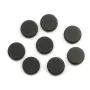 Cabochon agate noir, rond plat 12mm x 2pcs