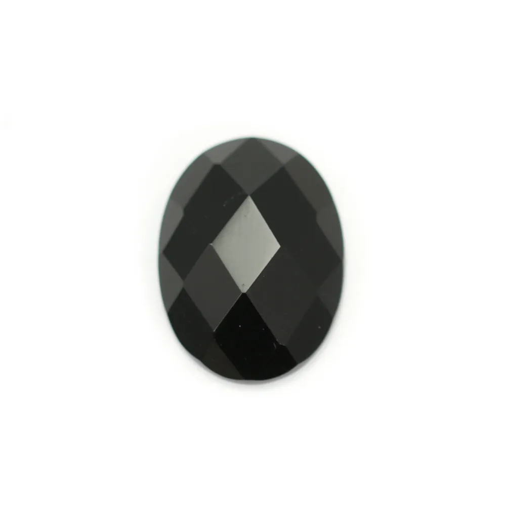 Cabochon onyx oval facette 12x16mm x 1pc