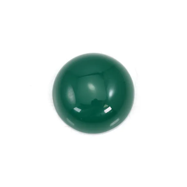 Cabochon agate vert ronde 16mm x 1pc