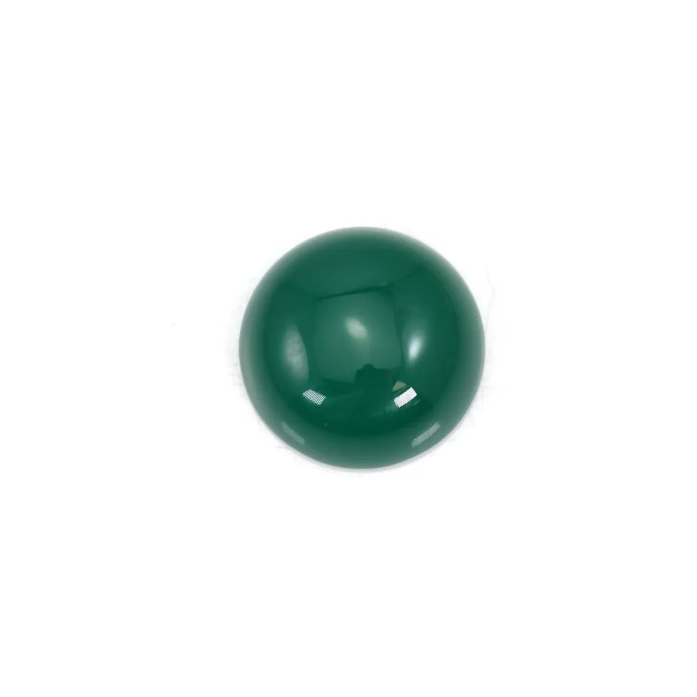 Cabochon agate vert ronde 14mm x 1pc