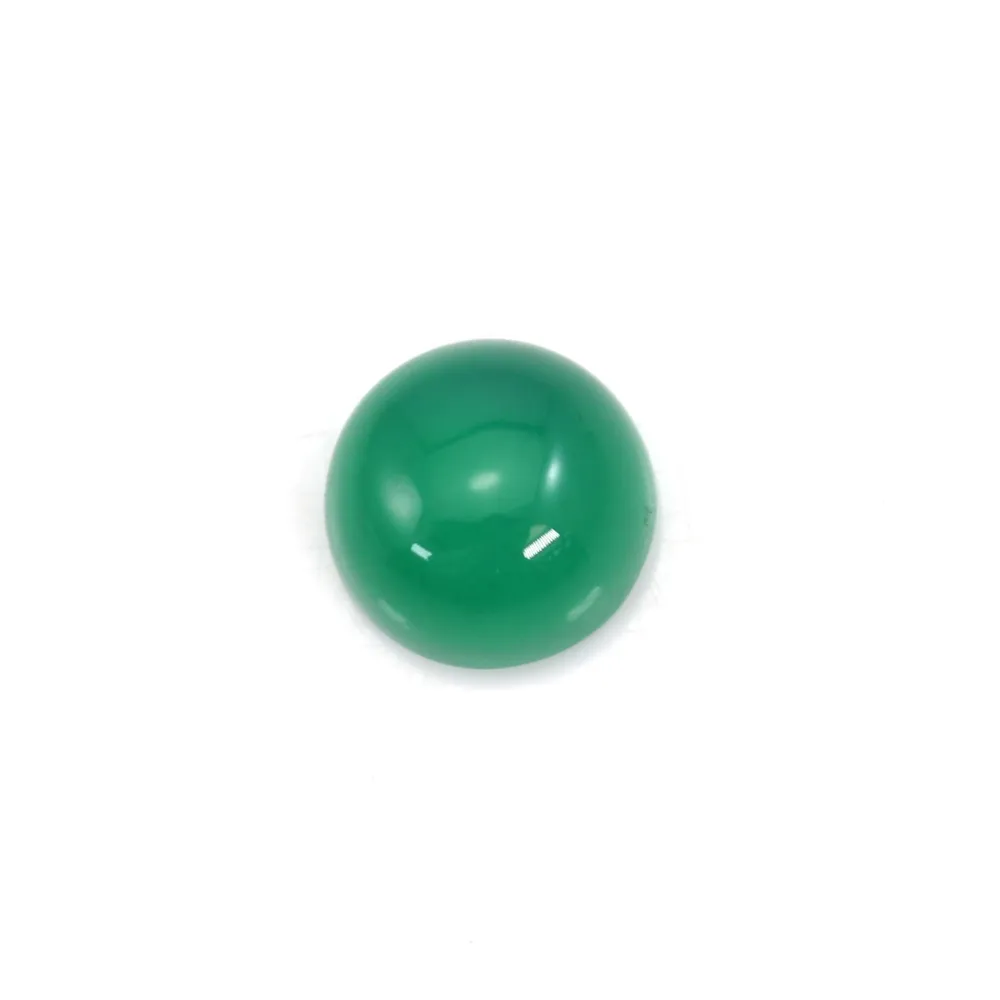 Cabochon agate vert ronde 6mm x 4pcs