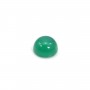 Cabochon green agate round 6mm x 4pcs