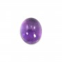Cabochon amethyste ovale 9x11mm x 1pc