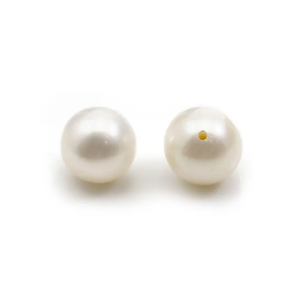Pérola cultivada em água doce, semi-pérola, branca, redonda, 8-8,5mm x 1pc