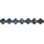 Sodalite clover  faceted 13 mm x 40cm    