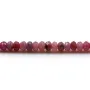 Rubis rouge,en forme de rondelle facette 3x4mm x 40cm