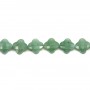 Aventurine clover  faceted 13 mm  x 40cm   