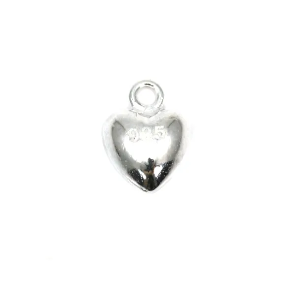 Breloque coeur en argent 925 5x8mm x 2pcs