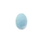 Cabochon d'aigue marine, de forme ovale plat , 10x14mm x 1pc
