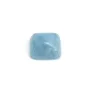 Cabochon aigue marine carré 10mm  x 1pc