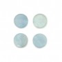 Cabochon d'aigue marine, de forme ronde plat , 12mm x 1pc