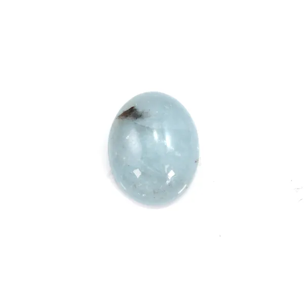 Cabochon aigue marine ovale 8x12mm  x 1pc