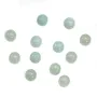 Blue cabochon of amazonite, in round shape, 4mm x 4pcs