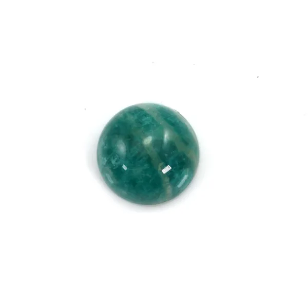 Cabochon Amazonite du Pérou qualité B, de forme ronde, 10mm x 1pc