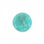 Blue cabochon of amazonite, in round shape, 8mm x 4 pcs