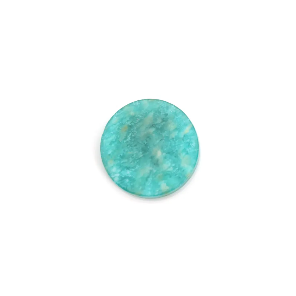 Blue cabochon of amazonite, in round shape, 8mm x 4 pcs