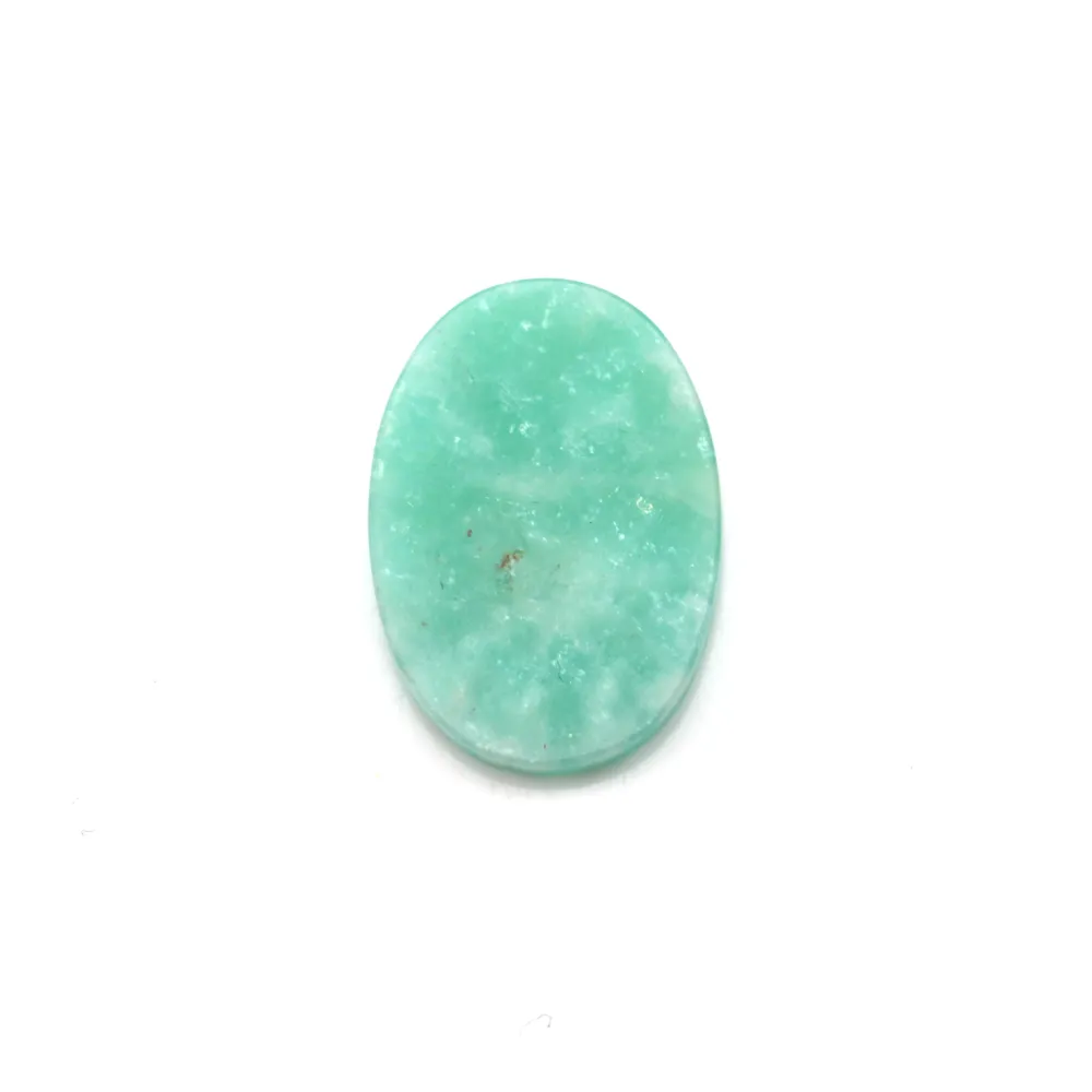 Blue cabochon of amazonite, in round shape, 8mm x 4 pcs
