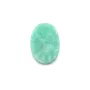 Cabochon amazonite du pérou, de forme ovale plate, 10x14mm x 1pc